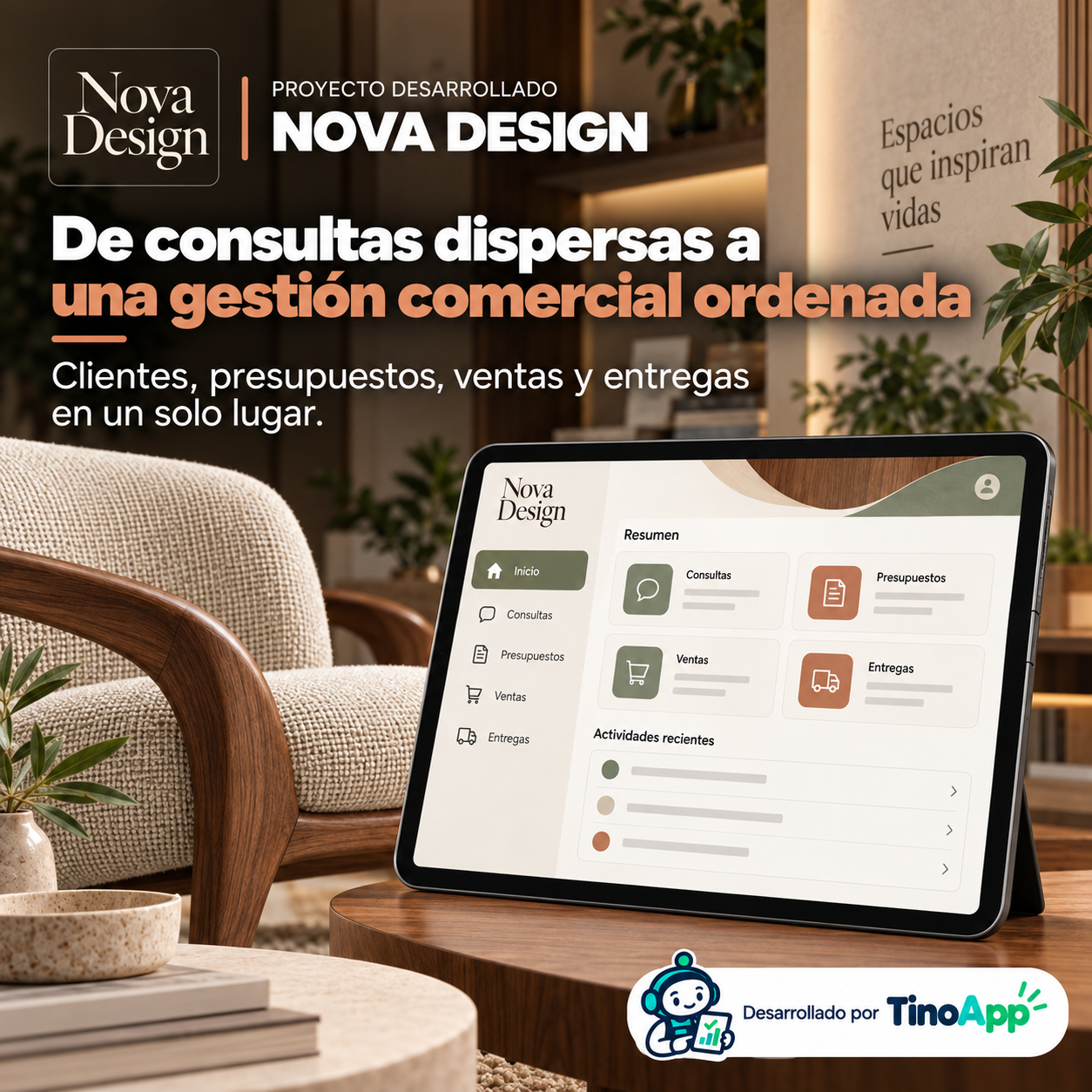 Proyecto Nova Design desarrollado por TinoApp